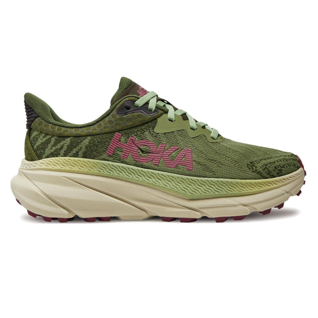 Hoka One One Challenger ATR 7 Textile Womens Sneakers#color_forest floor beet root