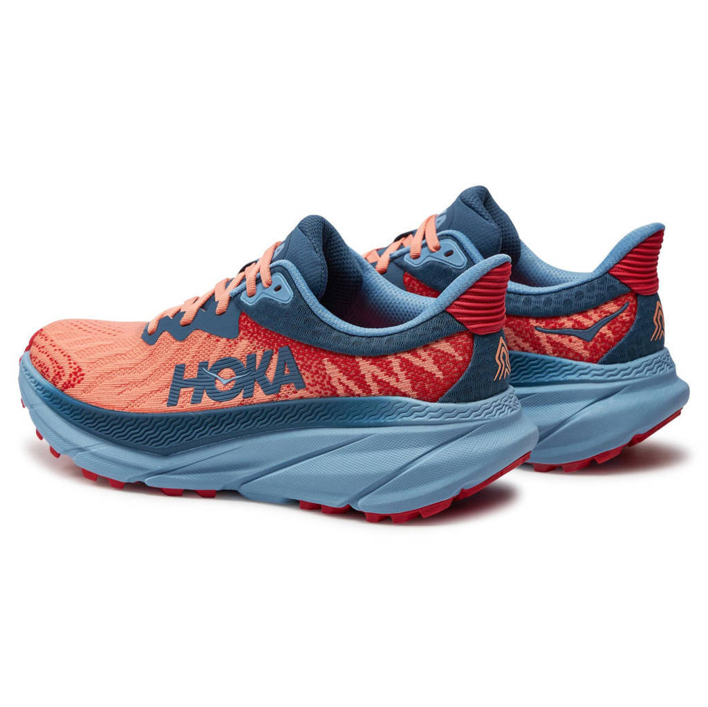 Hoka One One Challenger ATR 7 Textile Womens Sneakers#color_papaya real teal