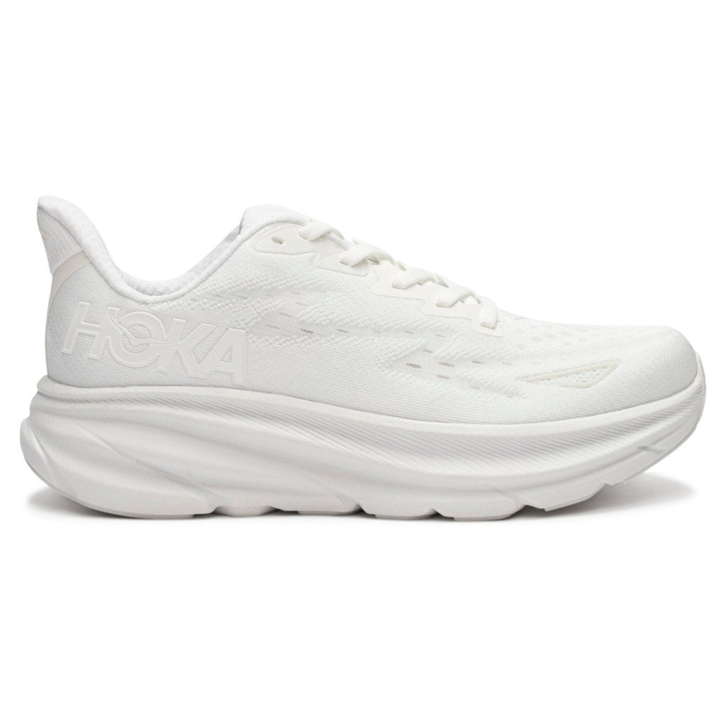 Hoka One One Clifton 9 Textile Mens Sneakers#color_white white