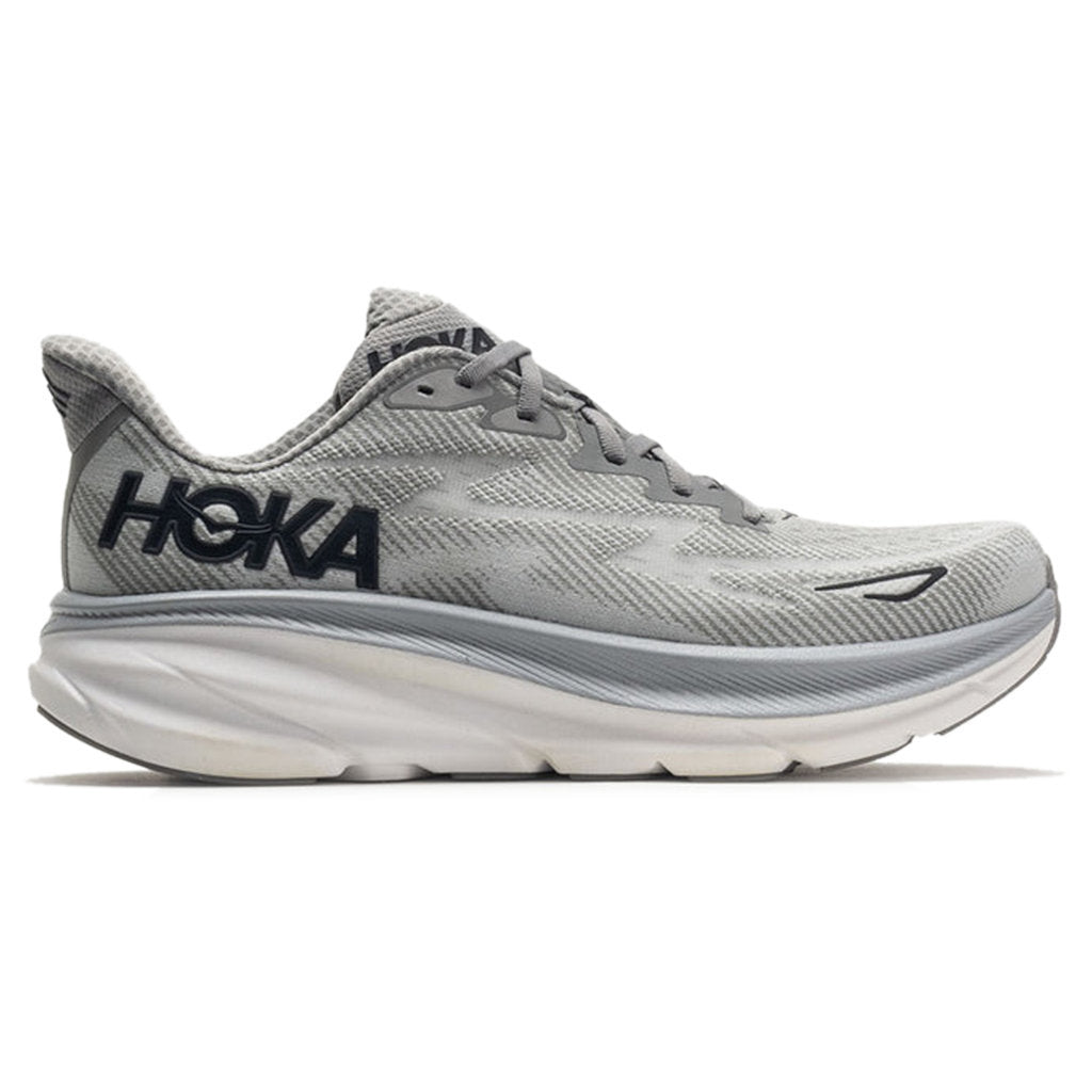 Hoka One One Clifton 9 Textile Mens Sneakers#color_harbor mist black