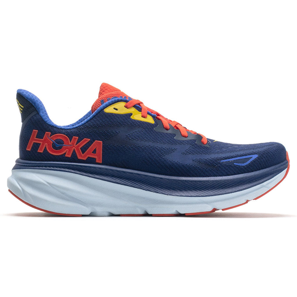 Hoka One One Clifton 9 Textile Mens Sneakers#color_bellwether blue dazzling blue