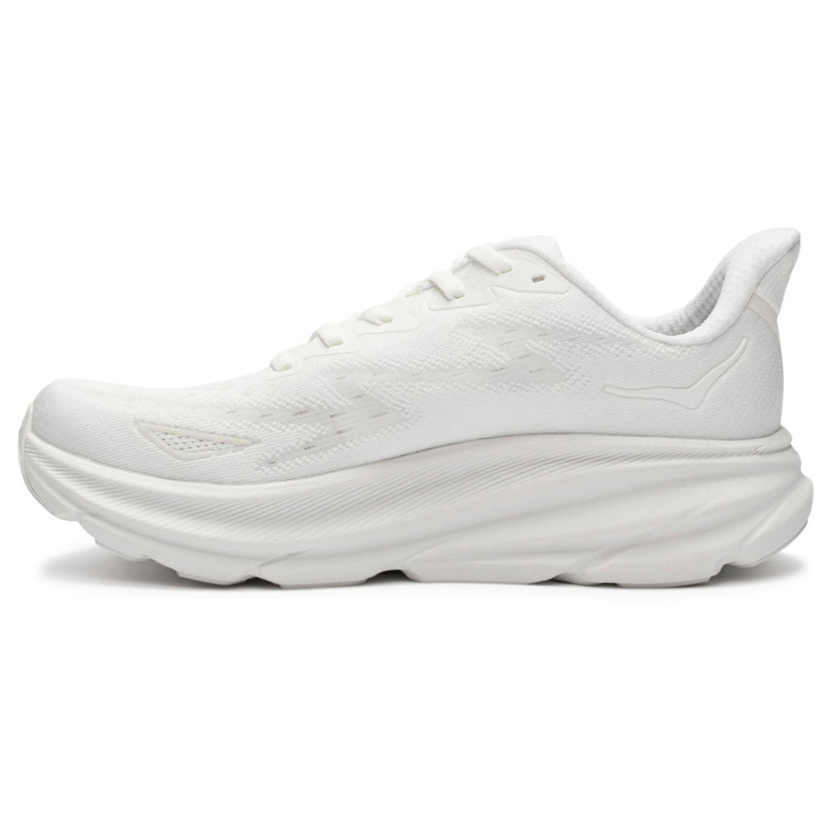 Hoka Clifton 9 1127896-WWH Textile Womens Trainers - White White - 7.5#color_white white