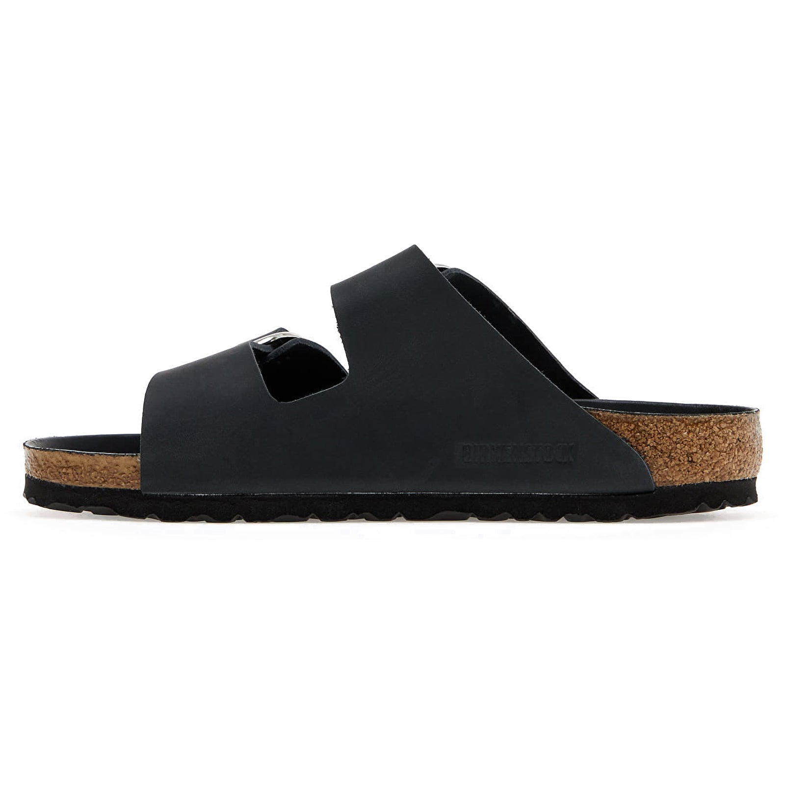 Birkenstock Arizona Big Buckle 1011074 Oiled Leather Unisex Sandals - Black - 37#color_black