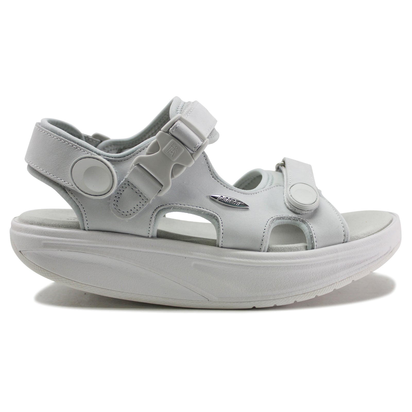 MBT Kisumu Classic 700823-16U Nubuck Womens Sandals - White - 40#color_white