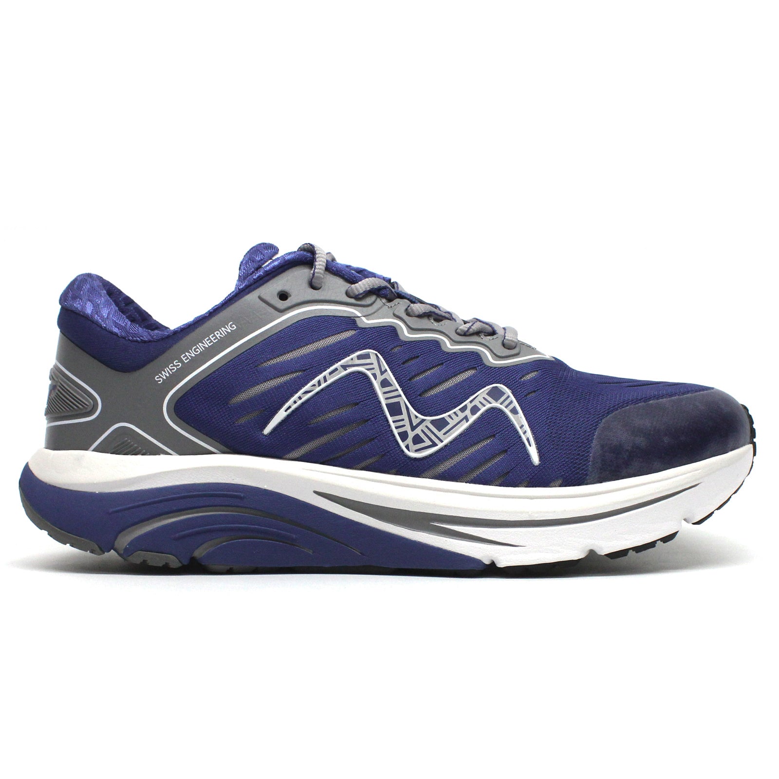 MBT 2000 II Leather Textile Mens Trainers#color_navy