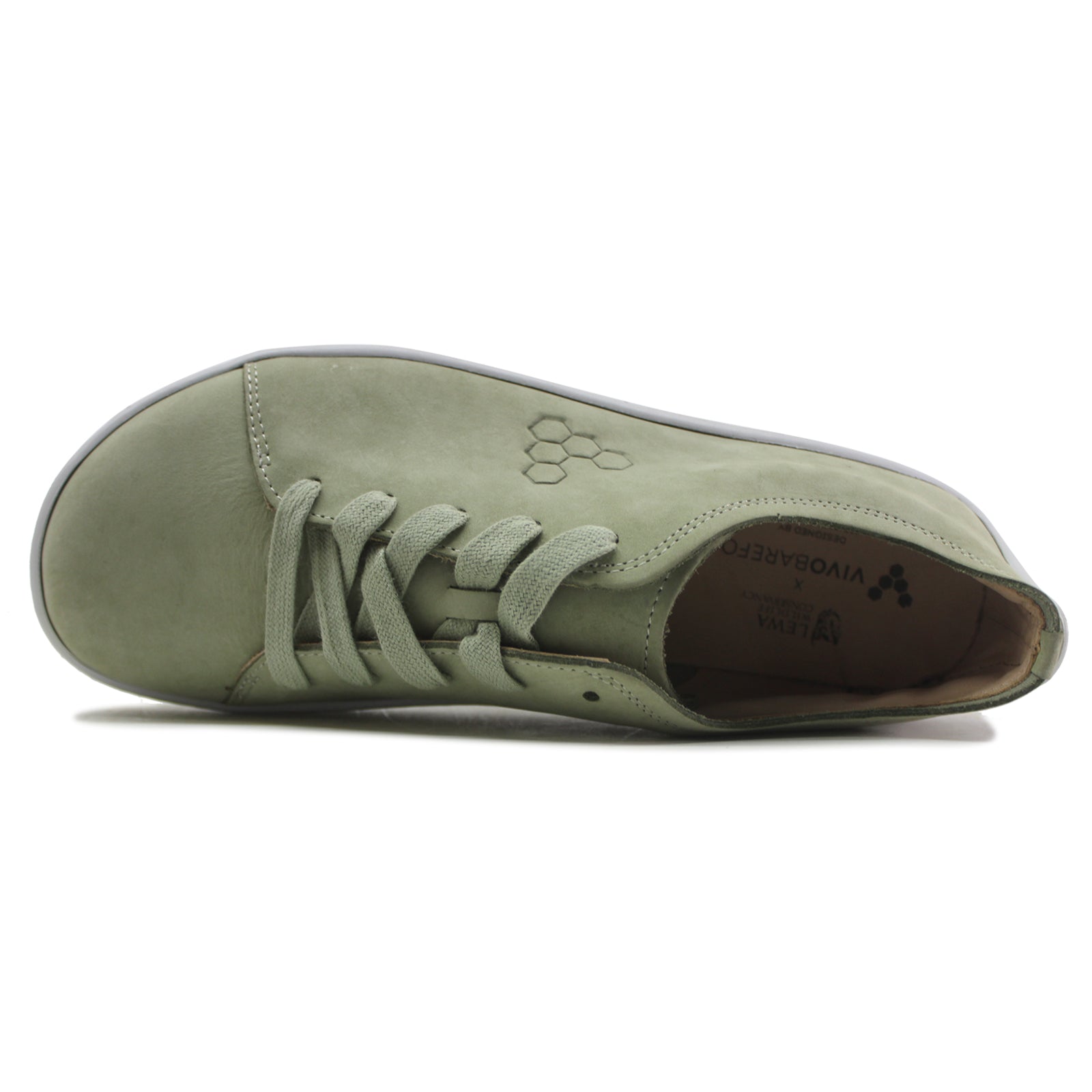 Vivobarefoot Addis Lewa 202027-01 Leather Womens Trainers - Sage - 37#color_sage