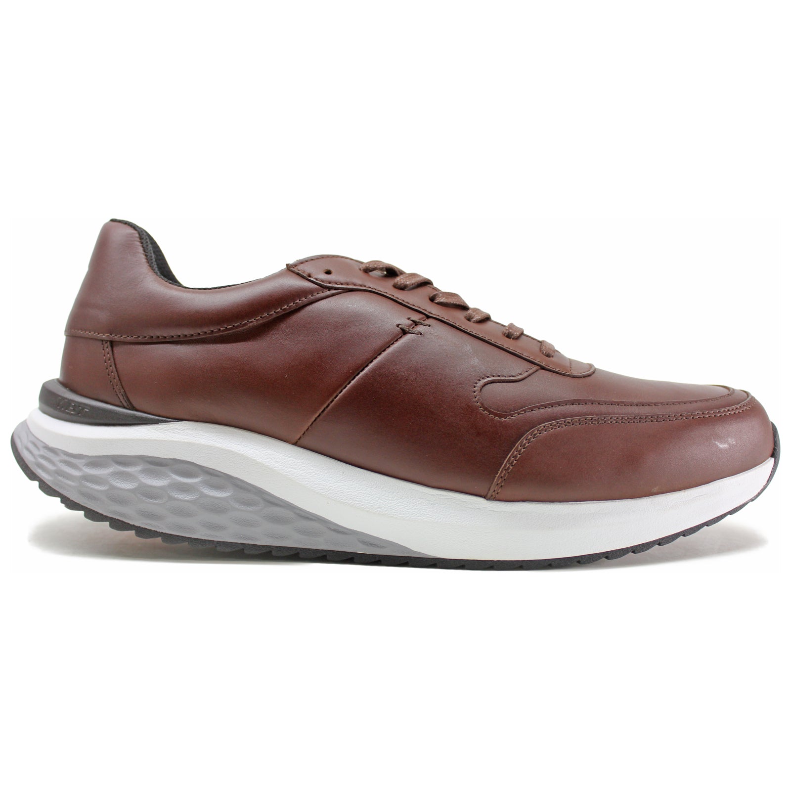 MBT Porto II 702925-1575N Synthetic Leather Mens Trainers - Brown Grey Sensor - 41#color_brown grey sensor