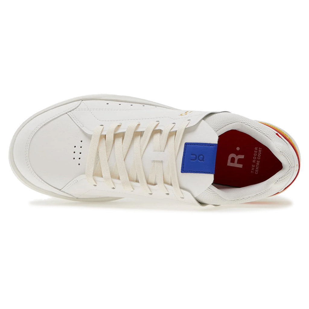 On Running The Roger Centre Court Synthetic Leather Men's Low-Top Sneakers#color_white mustard