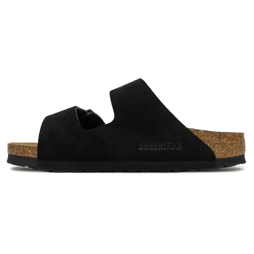 Birkenstock Arizona BS Suede Leather Unisex Sandals#color_black