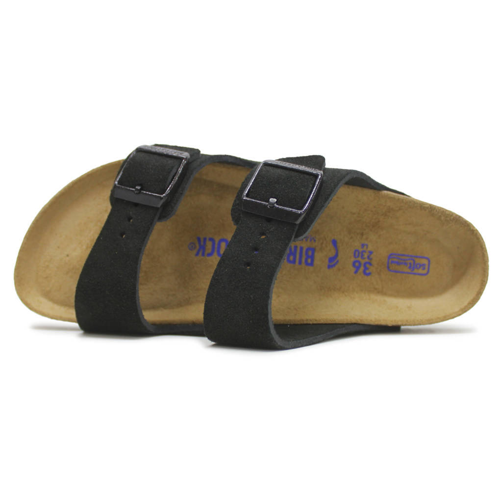 Birkenstock Arizona BS Suede Leather Unisex Sandals#color_black