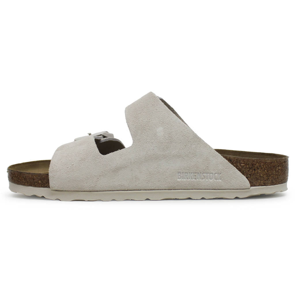 Birkenstock Arizona BS Suede Leather Unisex Sandals#color_antique white