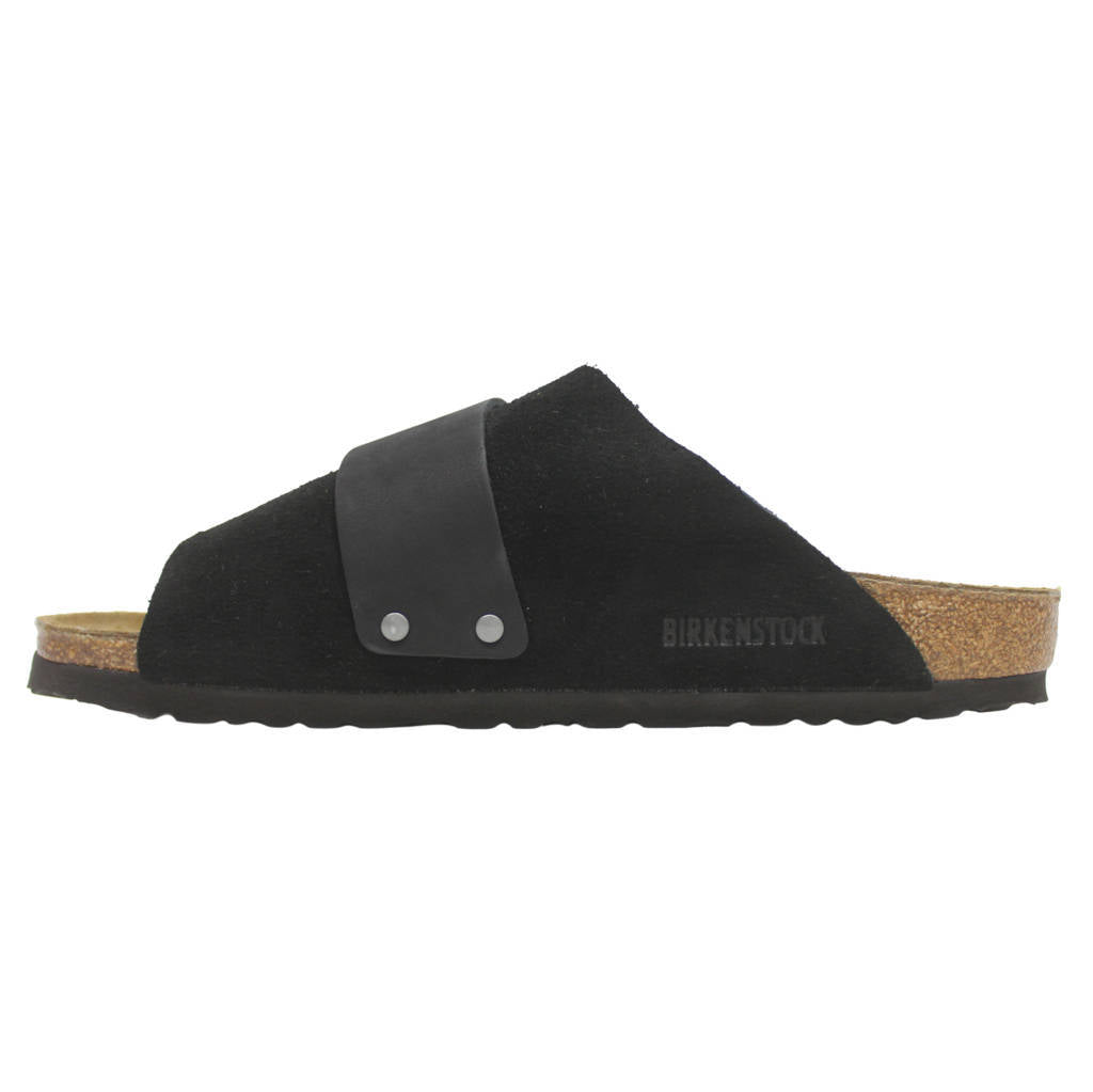 Birkenstock Kyoto Nubuck Leather Unisex Sandals#color_black