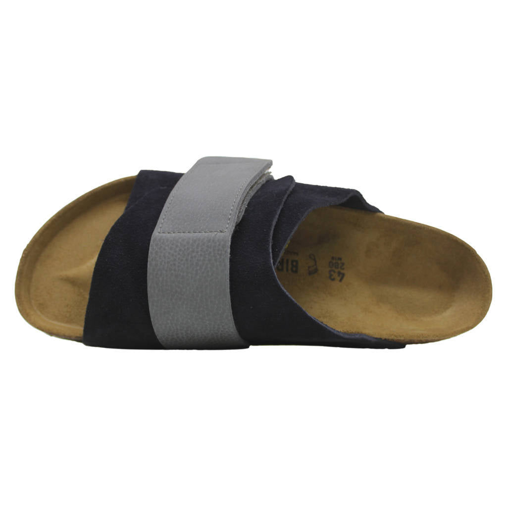 Birkenstock Kyoto Nubuck Leather Unisex Sandals#color_midnight