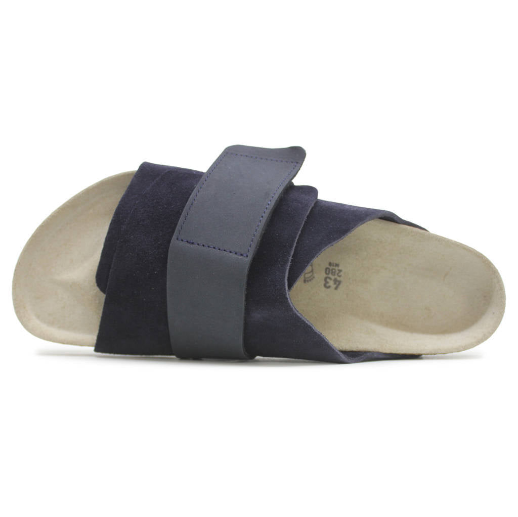 Birkenstock Kyoto Nubuck Leather Unisex Sandals#color_midnight midnight