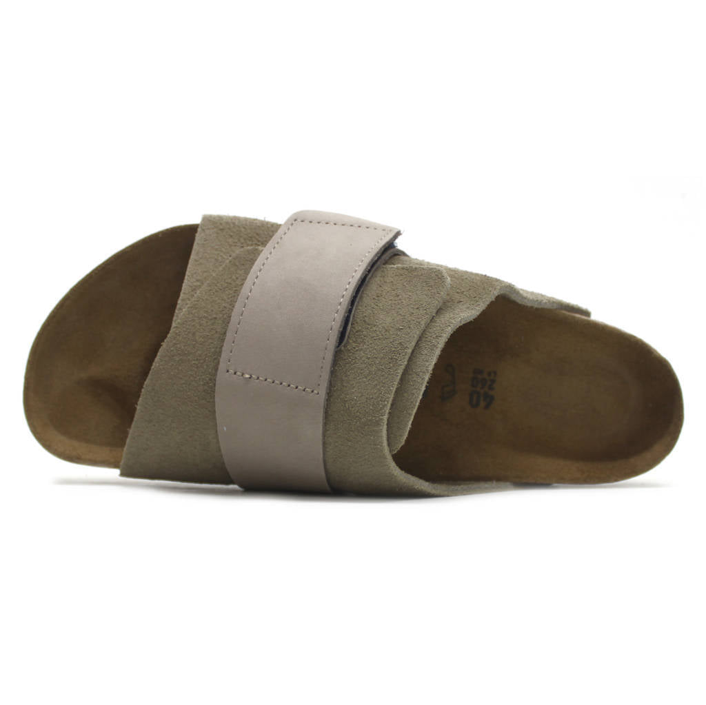 Birkenstock Kyoto Nubuck Leather Unisex Sandals#color_taupe