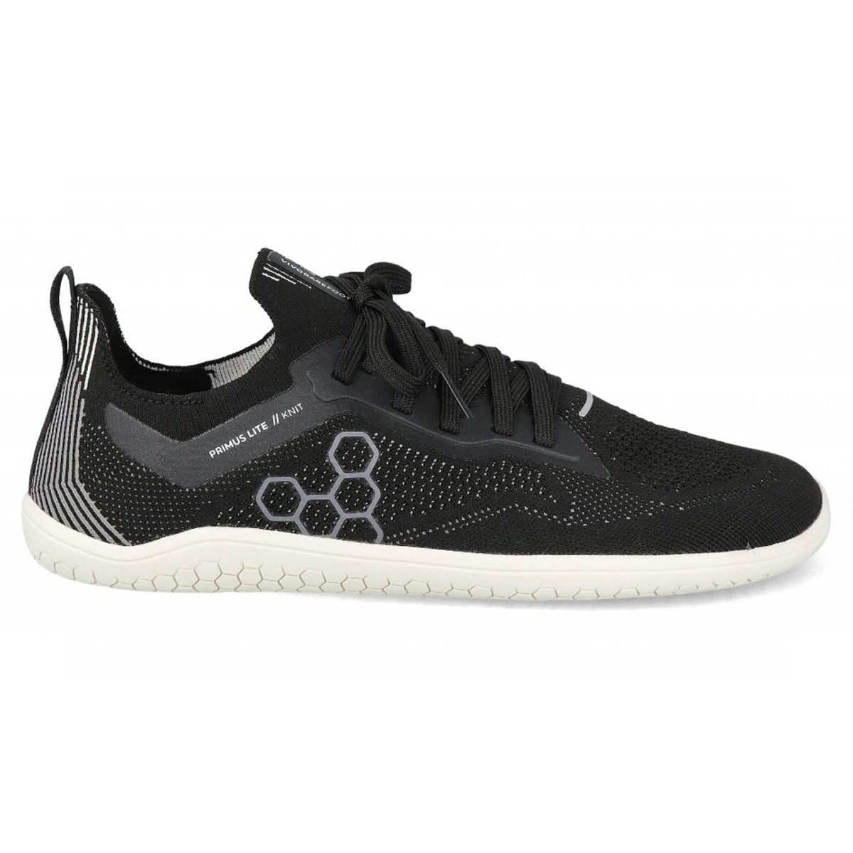 Vivobarefoot Primus Lite Knit 309304-01 Textile Synthetic Mens Trainers - Obsidian - 42#color_obsidian