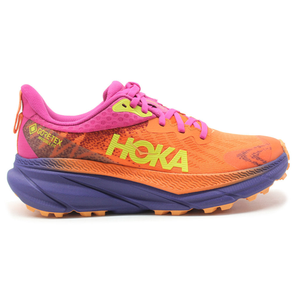 Hoka One One Challenger ATR 7 GTX Textile Synthetic Womens Sneakers#color_vibrant orange pink yarrow