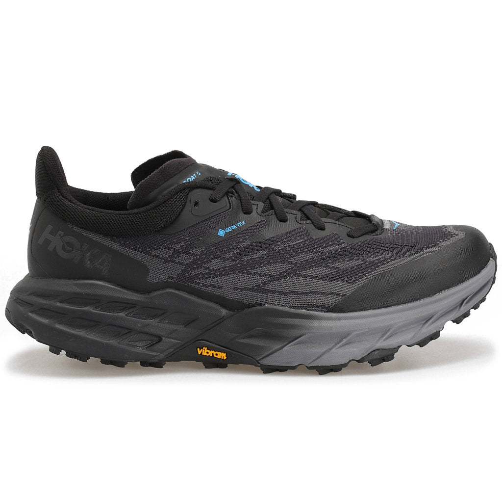 Hoka One One Speedgoat 5 GTX Textile Synthetic Mens Sneakers#color_black black