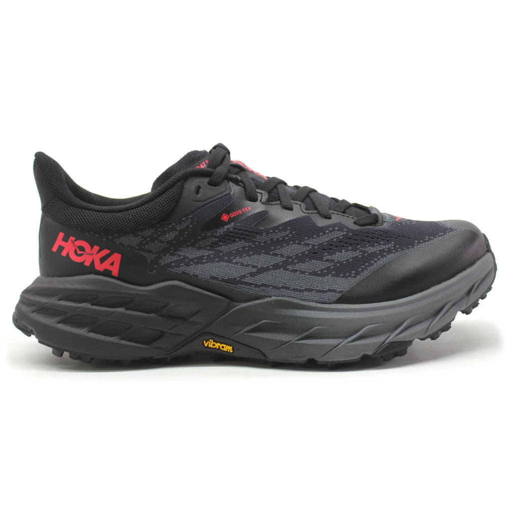 Hoka One One Speedgoat 5 GTX Textile Synthetic Womens Sneakers#color_black black
