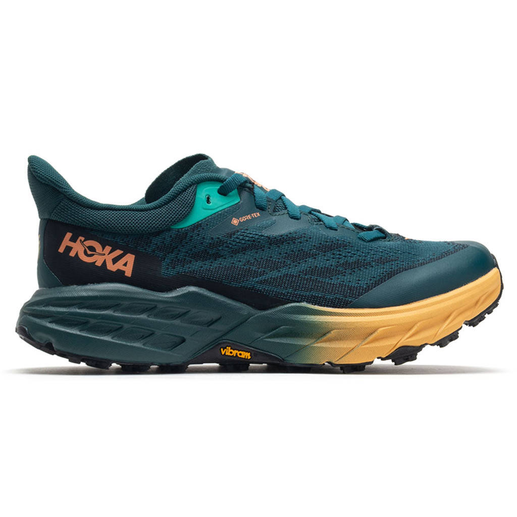 Hoka One One Speedgoat 5 GTX Textile Synthetic Womens Sneakers#color_deep teal black