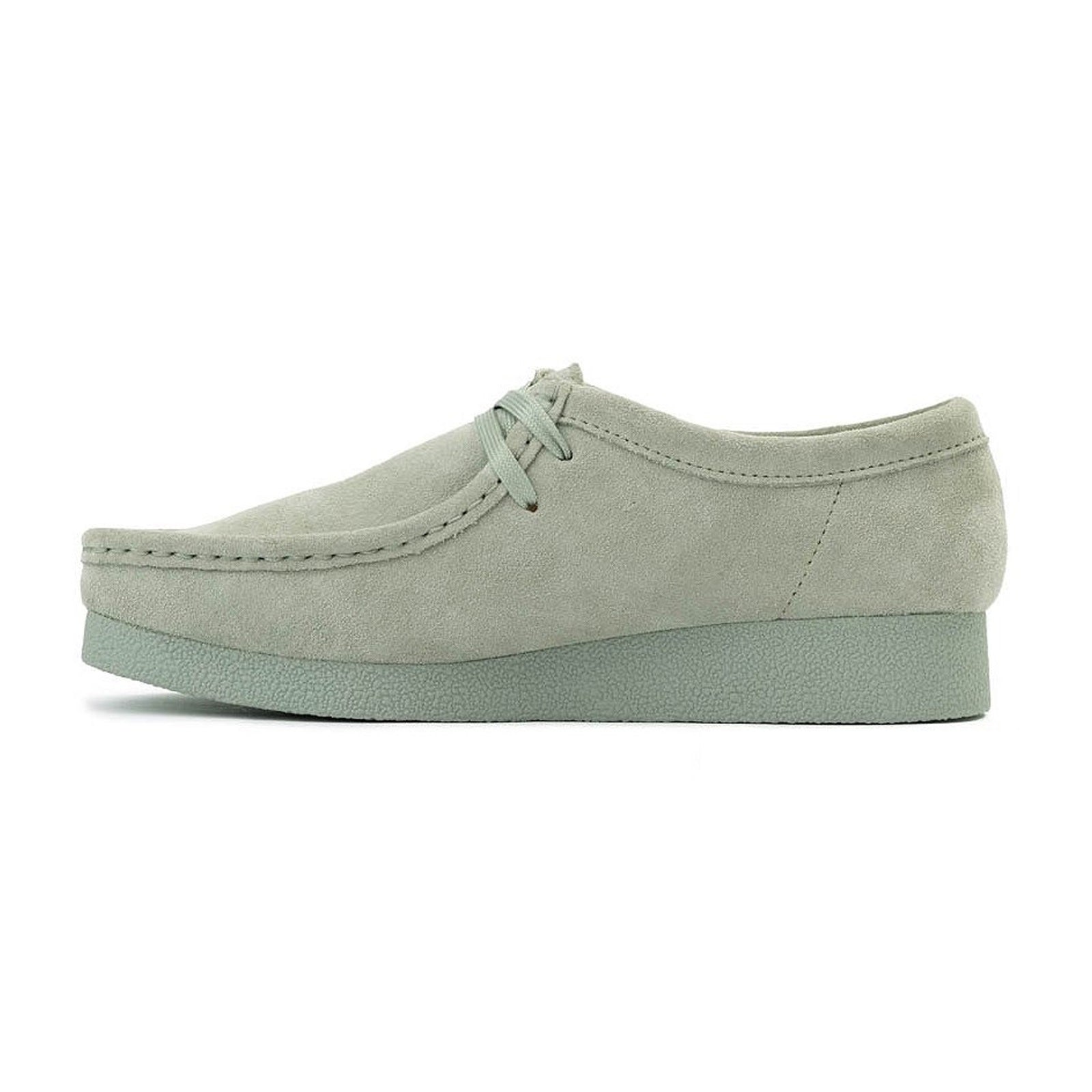 Clarks Wallabee Evo Suede Womens Shoes#color_light green