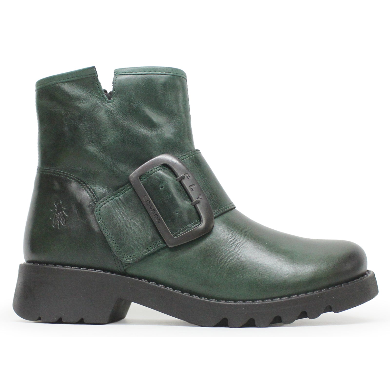 Fly London Rily991Fly Rug Leather Women's Heeled Boots#color_petrol