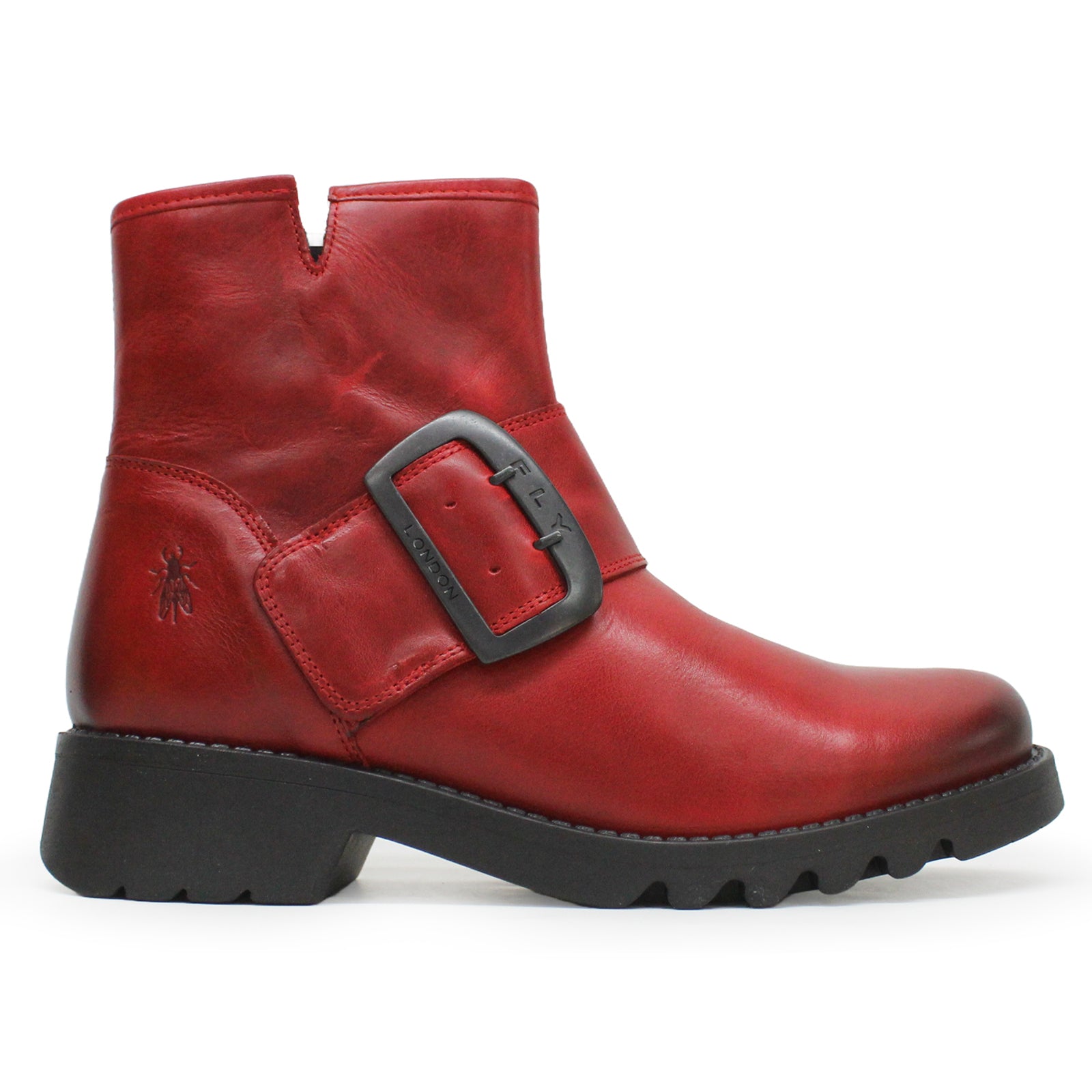 Fly London Rily991Fly Rug Leather Women's Heeled Boots#color_red