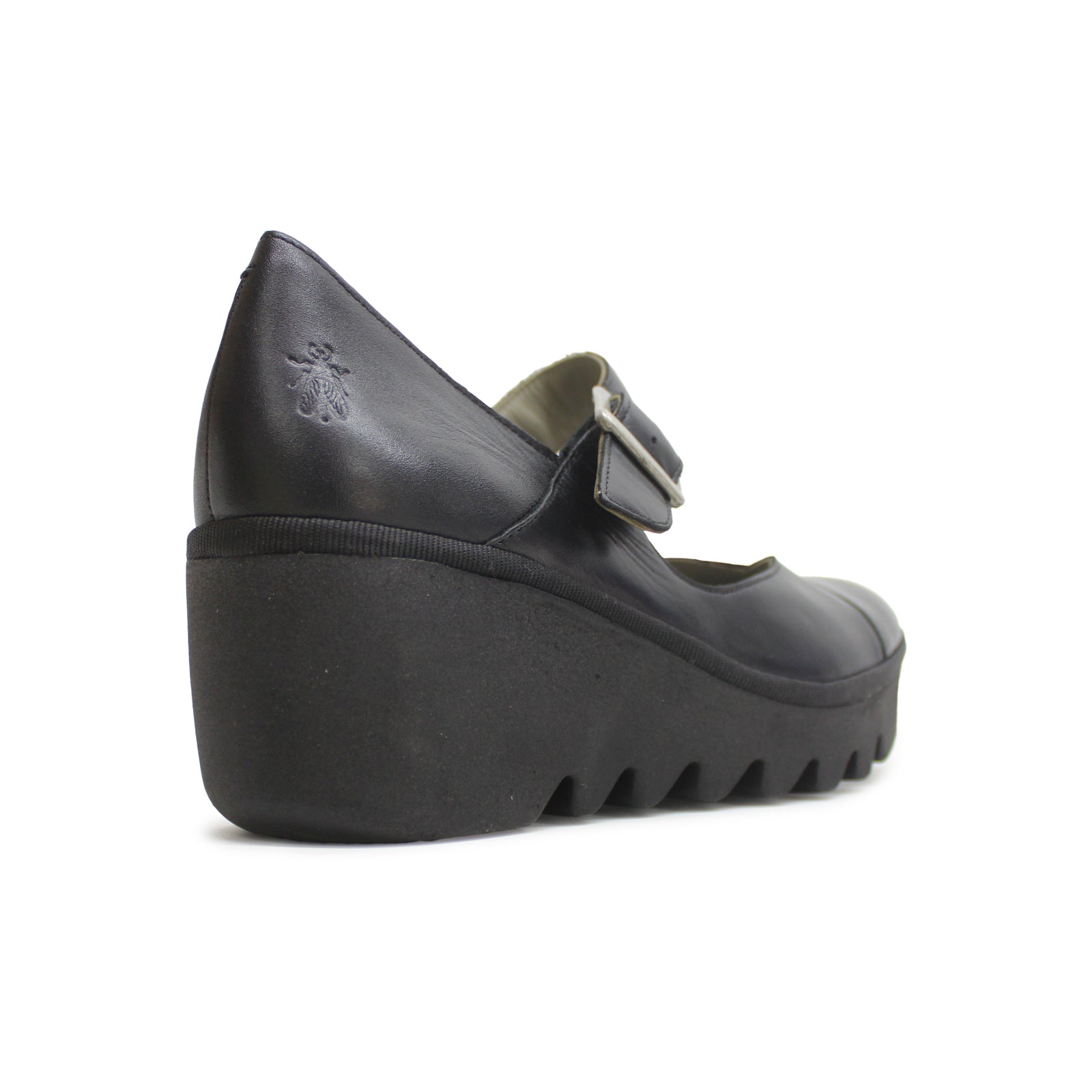 Fly London Baxe428Fly Leather Women's Wedge Shoes#color_black