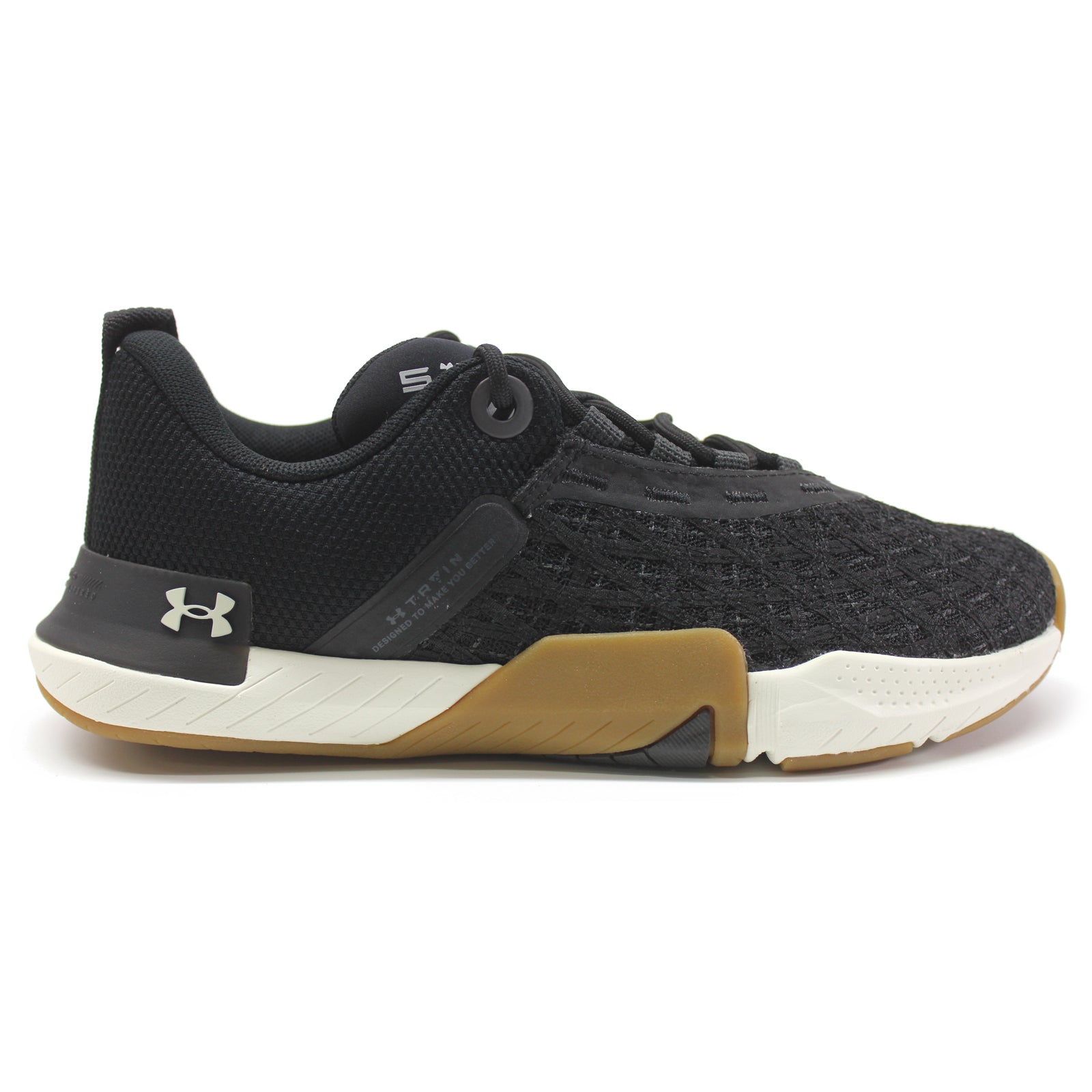 Under Armour TriBase Reign 5 3026022-001 Synthetic Textile Womens Trainers - Black White - 39#color_black white