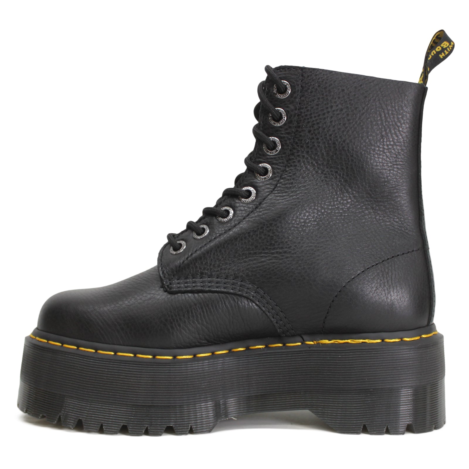 Dr. Martens 1460 Pascal Max 26925001 Pisa Leather Womens Boots - Black - 5#color_black