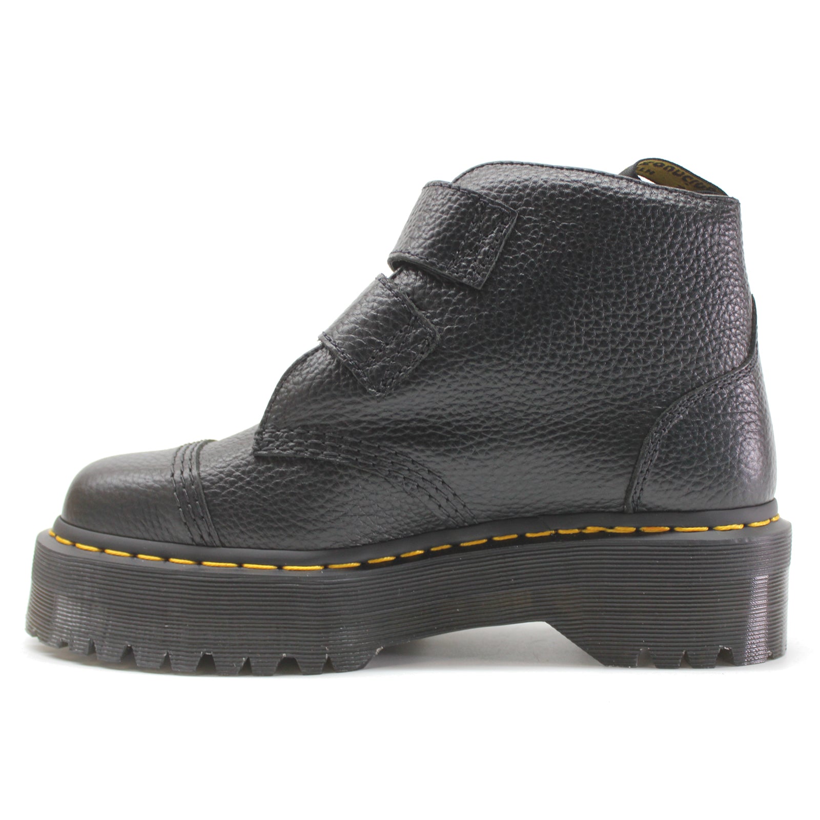 Dr. Martens Devon Flower 27642001 Milled Nappa Leather Womens Boots - Black - 4#color_black