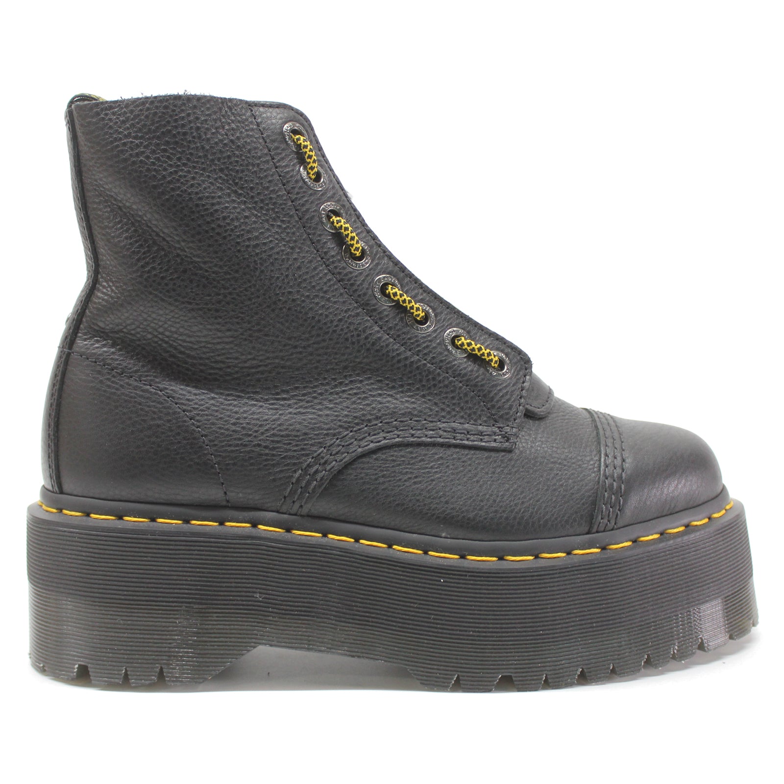 Dr. Martens Sinclair Max 27358001 Pisa Leather Womens Boots - Black - 5#color_black