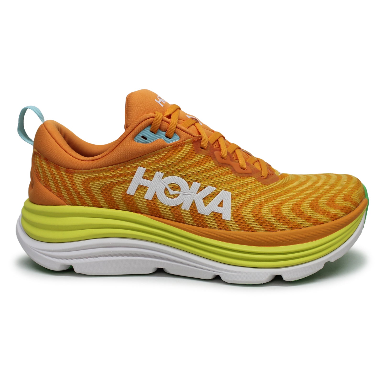 Hoka Gaviota 5 1127929-SRSH Textile Synthetic Mens Trainers - Solar Flare Sherbet - 11#color_solar flare sherbet