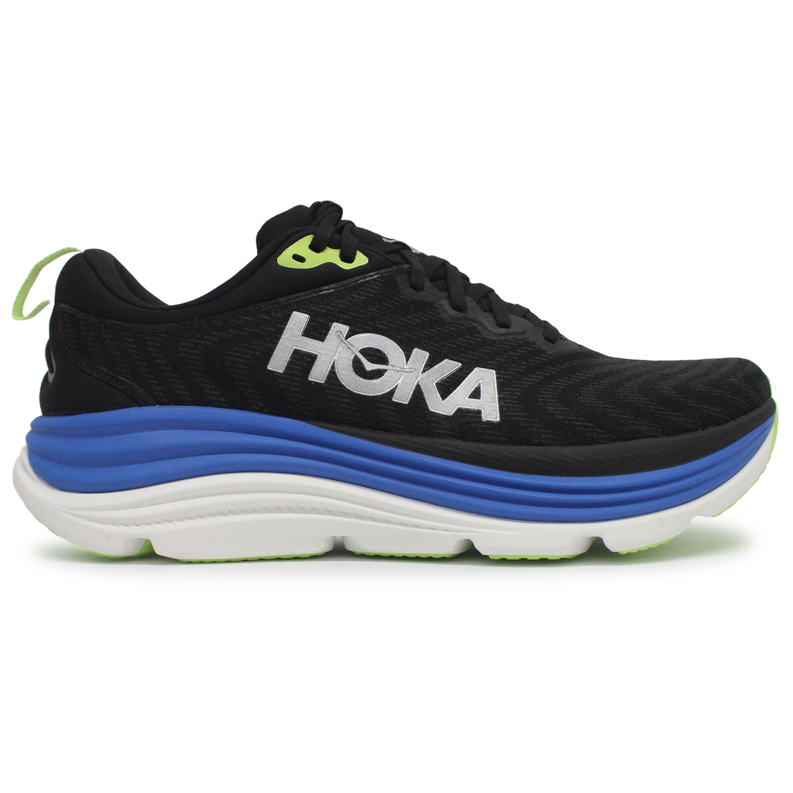 Hoka Gaviota 5 Textile Synthetic Men's Running Shoes#color_black electric cobalt