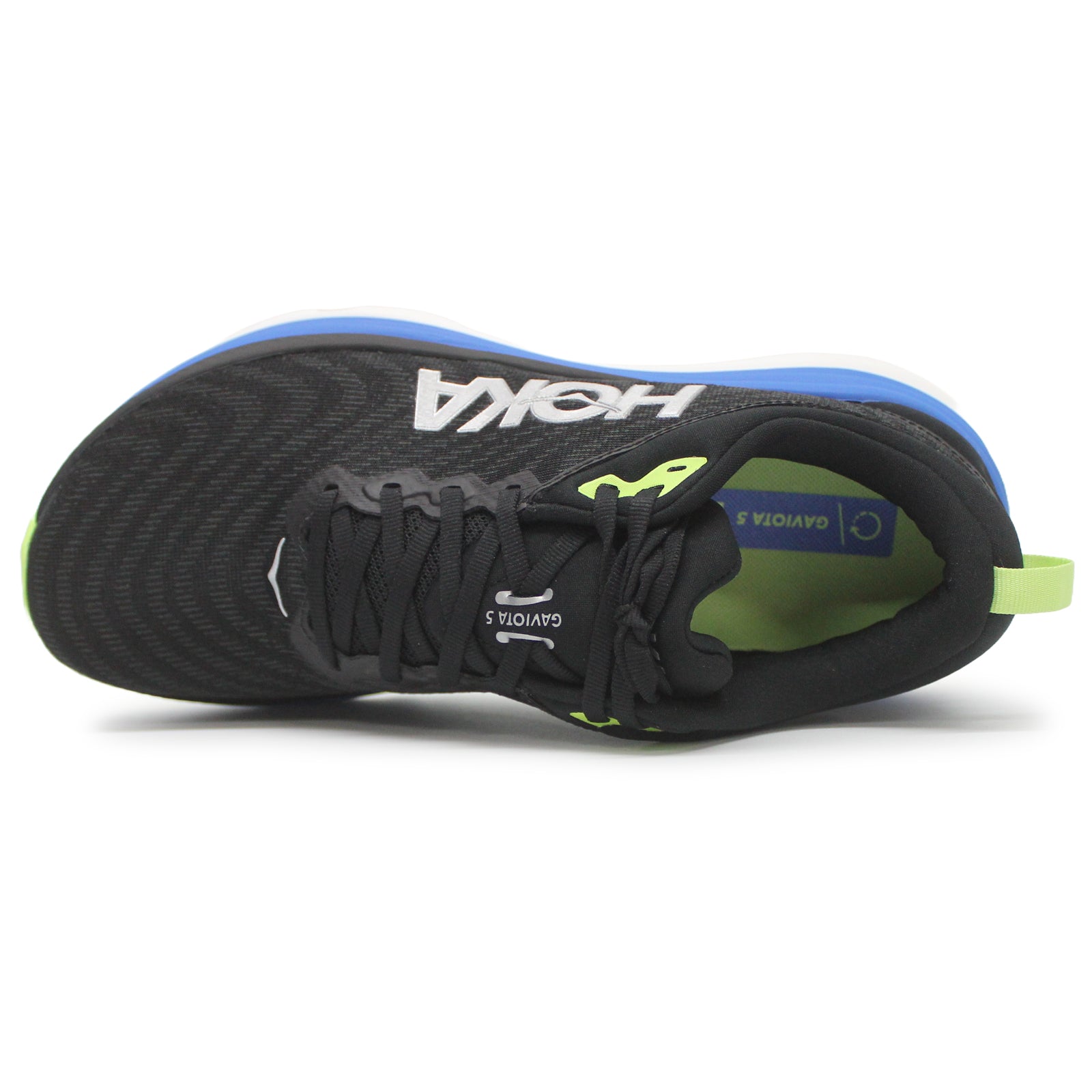 Hoka Gaviota 5 Textile Synthetic Men's Running Shoes#color_black electric cobalt