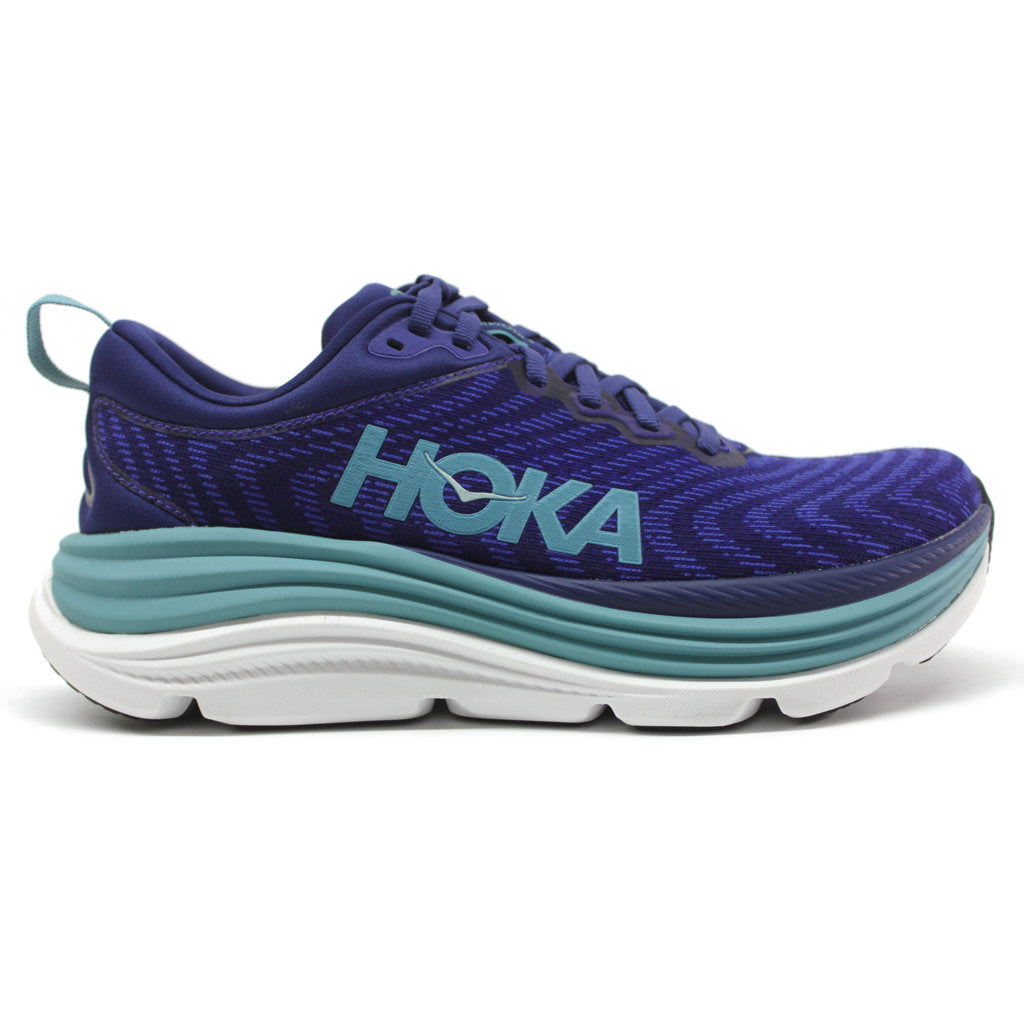 Hoka One One Gaviota 5 Textile Synthetic Womens Sneakers#color_bellwether blue evening sky