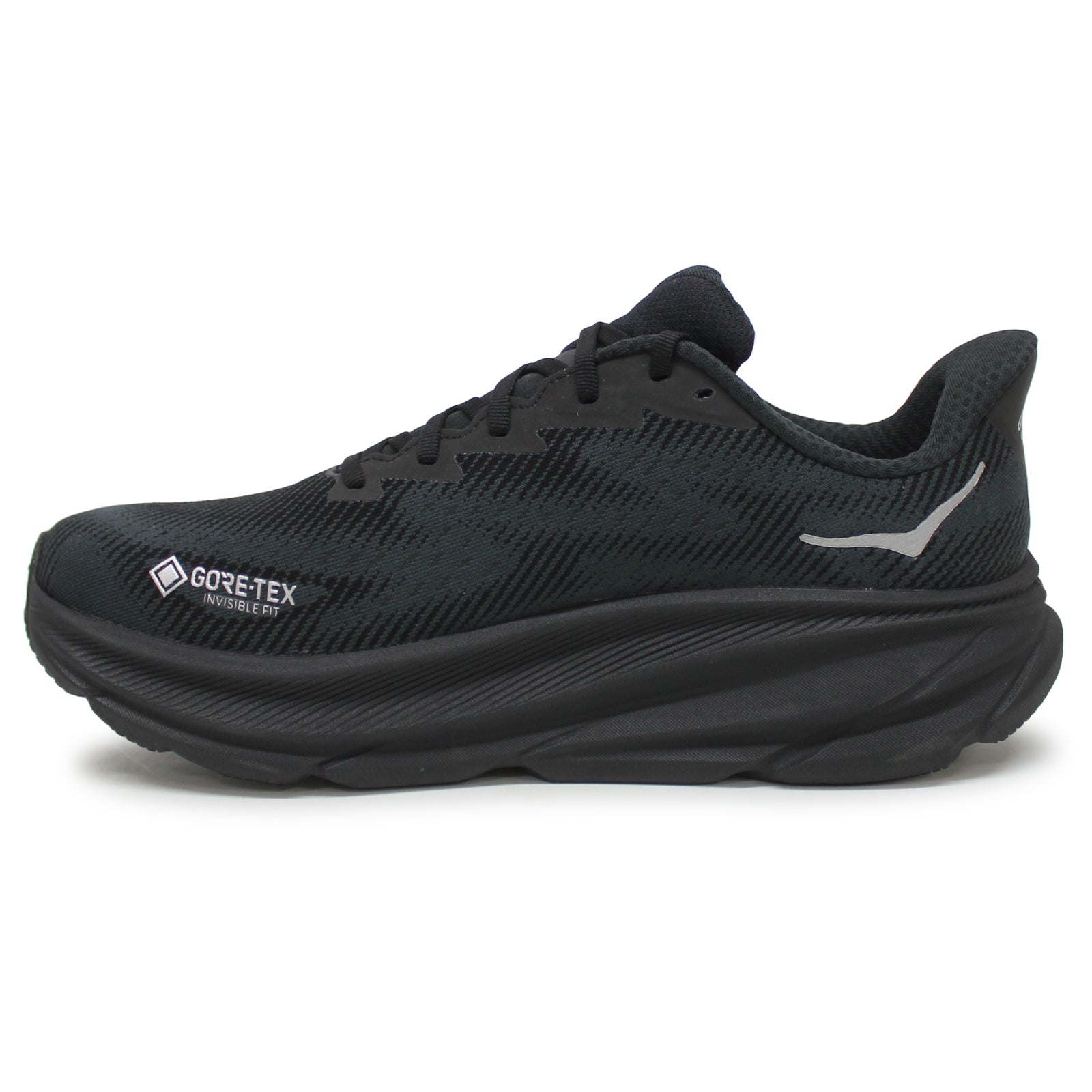 Hoka Clifton 9 GTX 1141470-BBLC Textile Synthetic Mens Trainers - Black Black - 8.5#color_black black