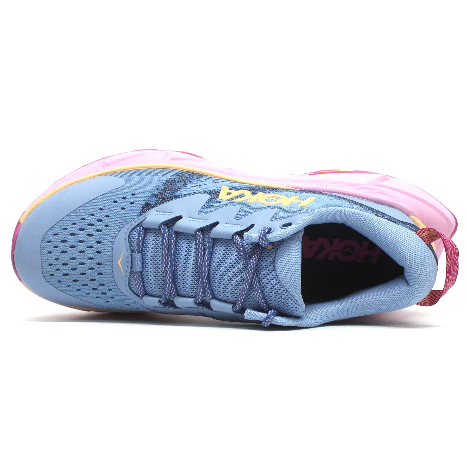 Hoka Skyline Float X Textile Synthetic Womens Trainers#color_azure rain pink twilight