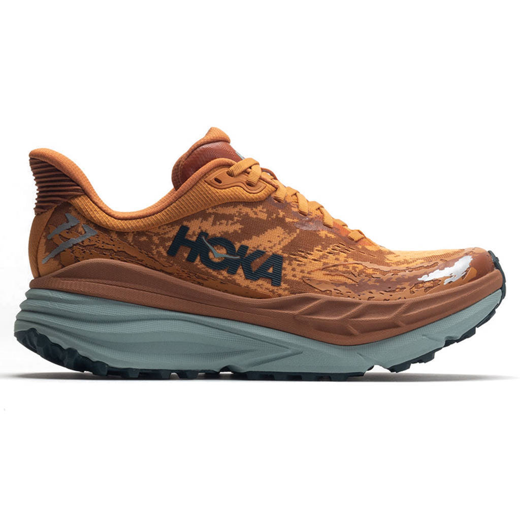 Hoka One One Stinson 7 Textile Synthetic Mens Sneakers#color_amber haze amber brown