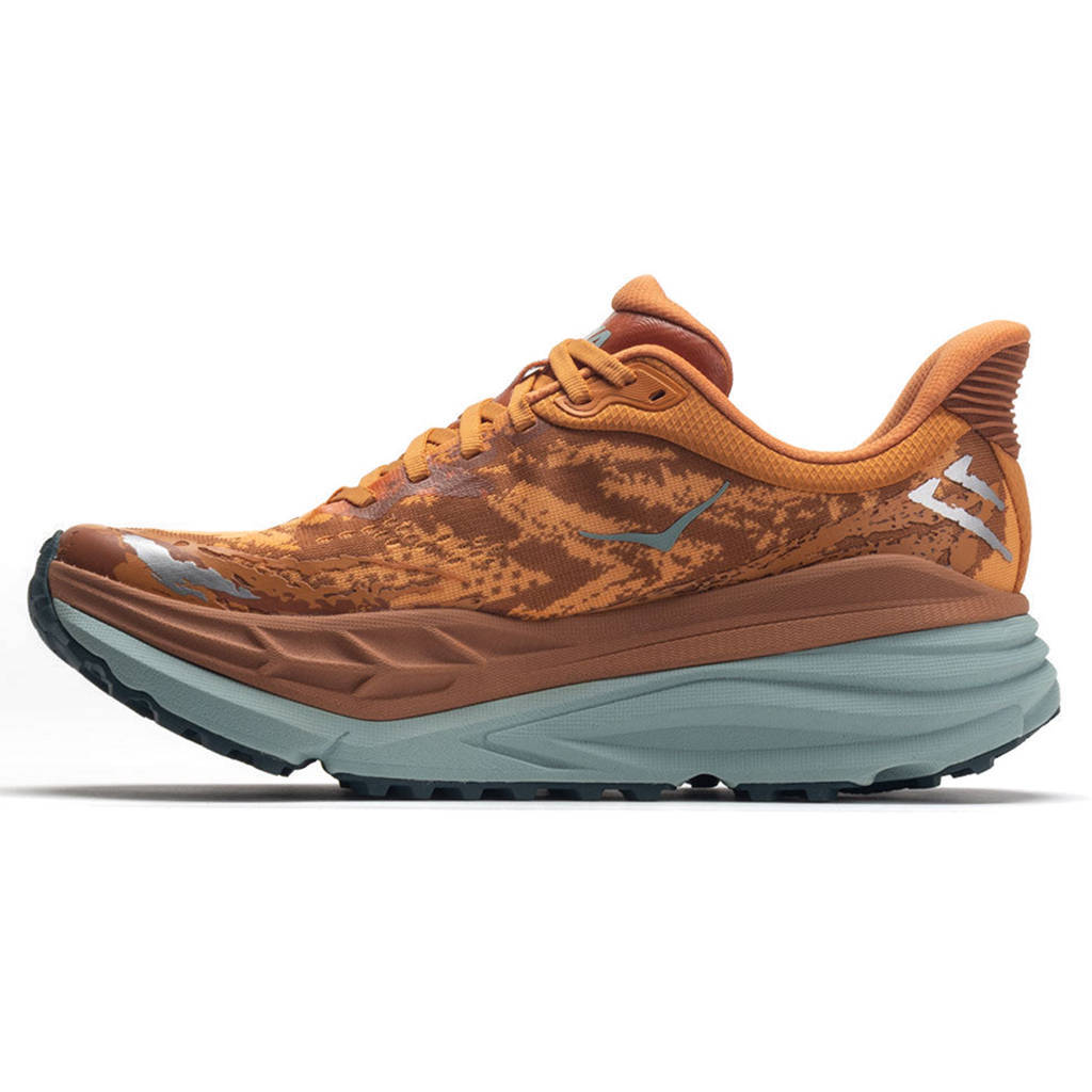 Hoka One One Stinson 7 Textile Synthetic Mens Sneakers#color_amber haze amber brown