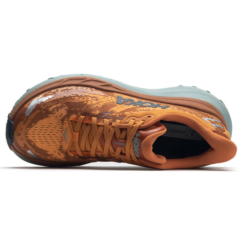 Hoka One One Stinson 7 Textile Synthetic Mens Sneakers#color_amber haze amber brown