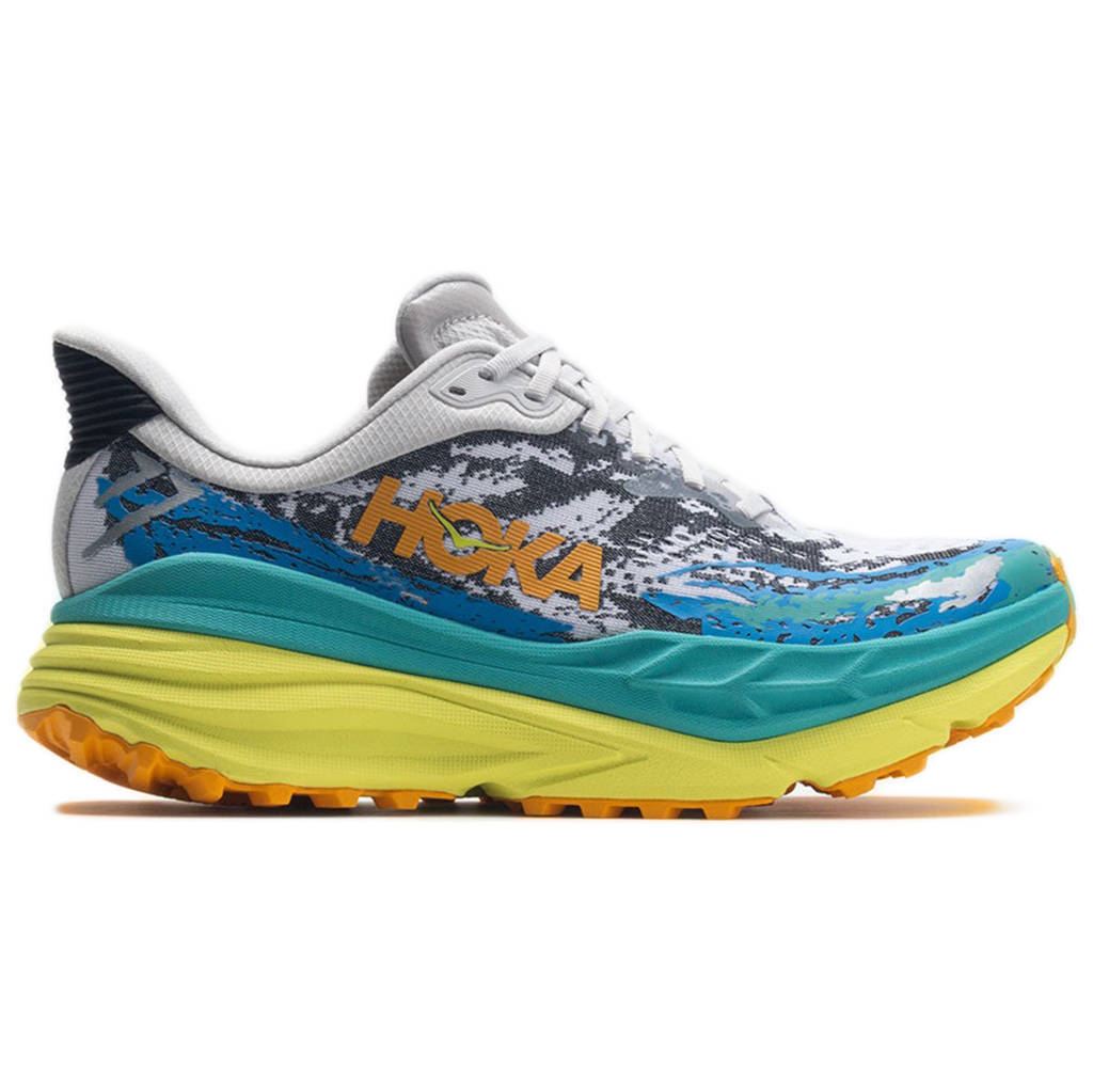 Hoka One One Stinson 7 Textile Synthetic Mens Sneakers#color_white evening primrose