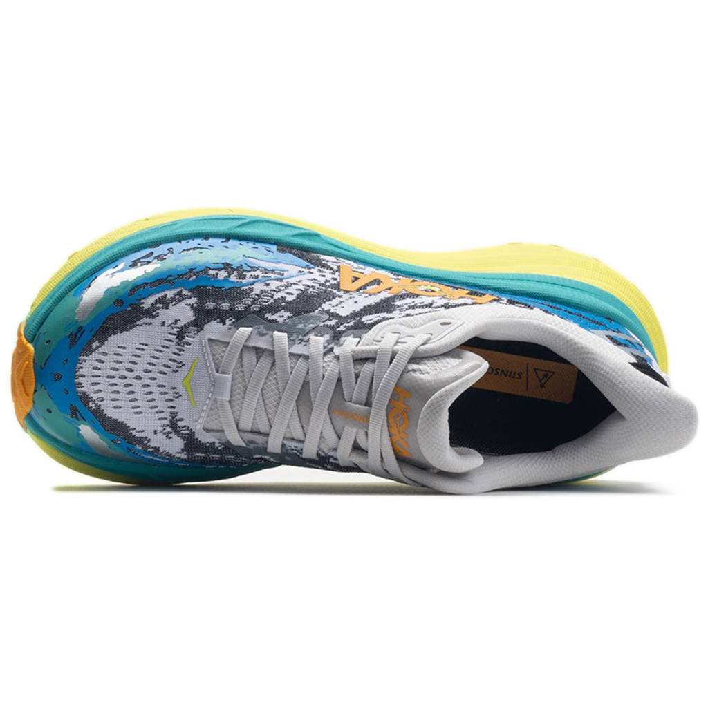 Hoka One One Stinson 7 Textile Synthetic Mens Sneakers#color_white evening primrose