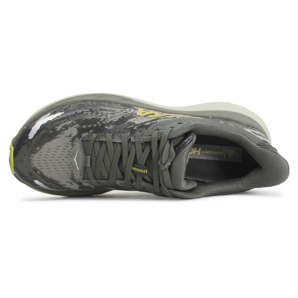 Hoka One One Stinson 7 Textile Synthetic Mens Sneakers#color_olive haze forest cover