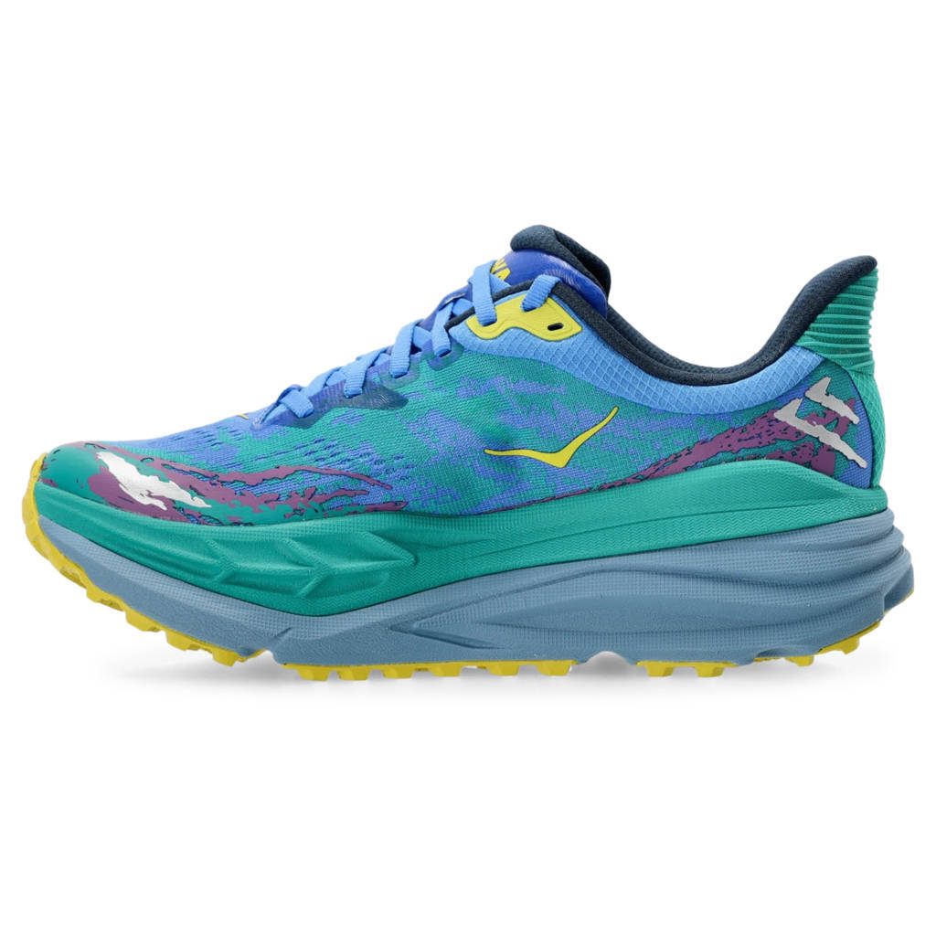 Hoka One One Stinson 7 Textile Synthetic Mens Sneakers#color_virtual blue tech green