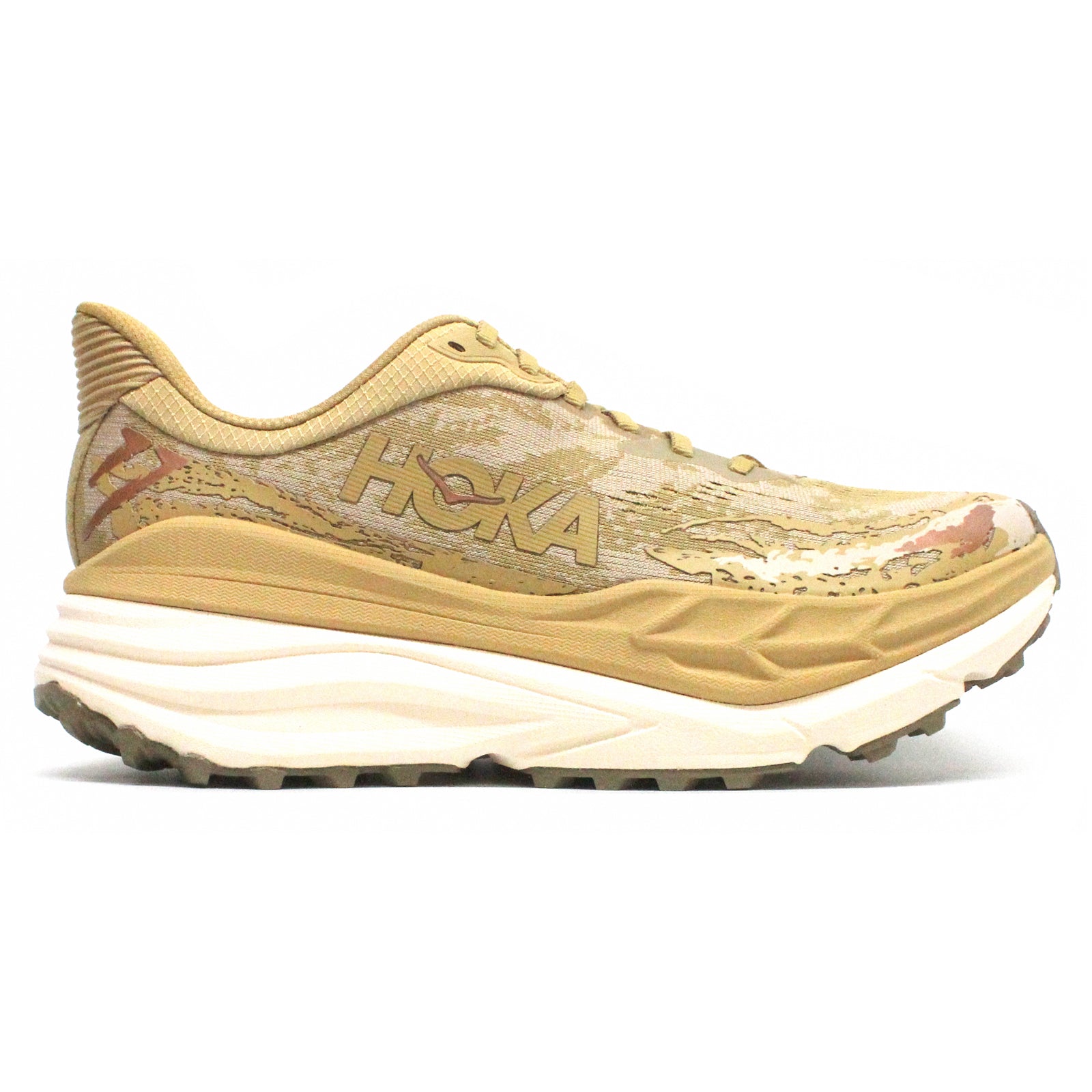 Hoka Stinson 7 Textile Synthetic Mens Trainers#color_wheat shifting sand