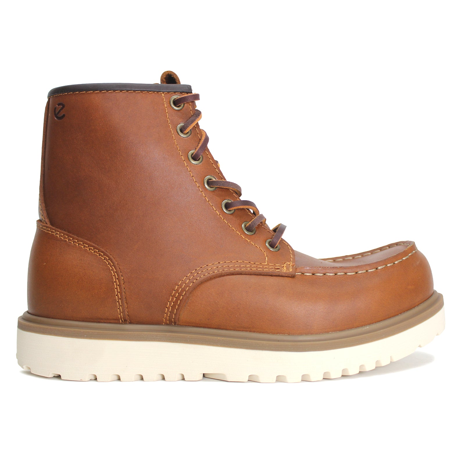 Ecco Staker Full Grain Leather Men's Ankle Moc Toe Boots