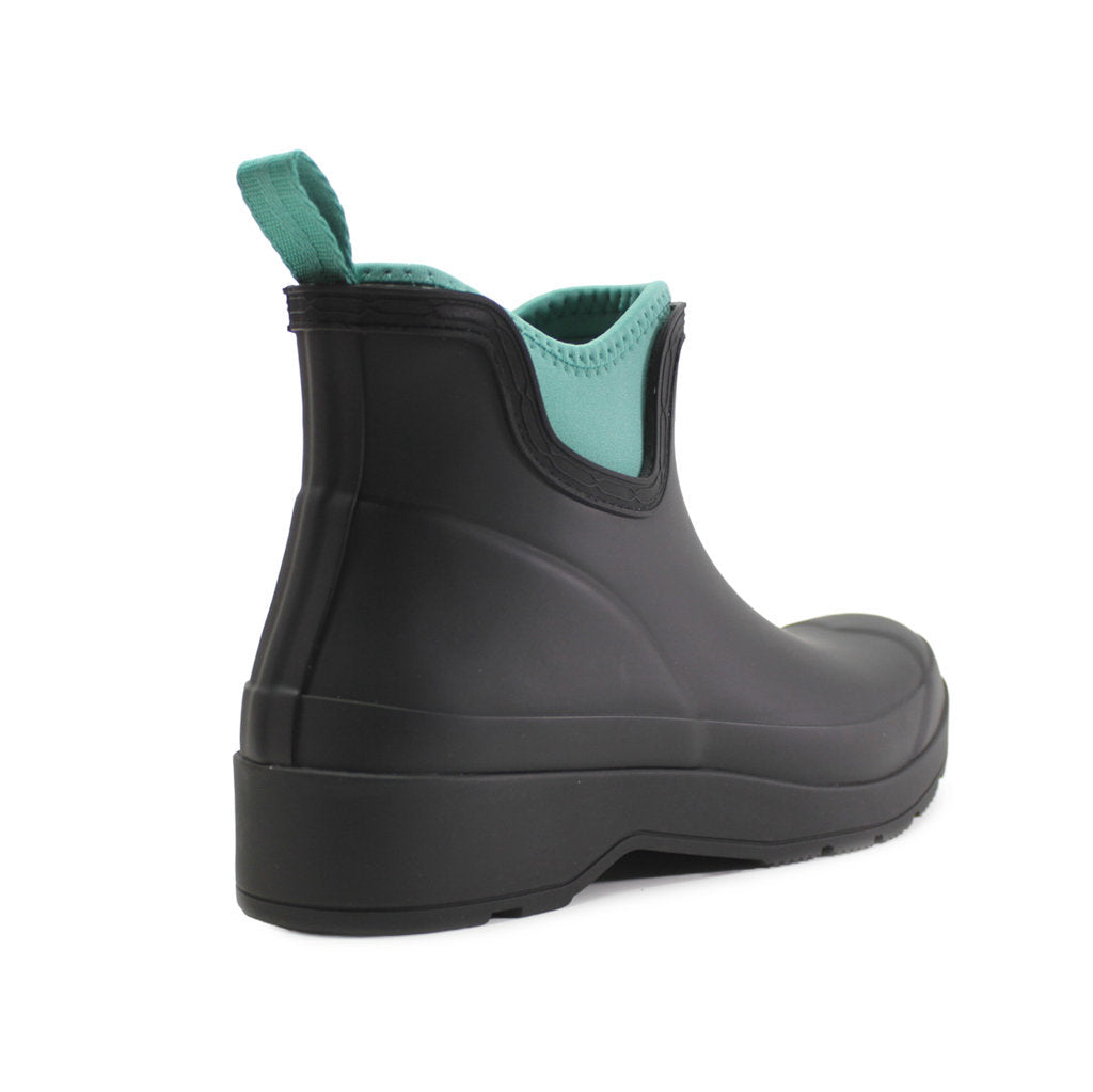 Hunter Play Chelsea Neoprene Rubber Womens Boots#color_black thrum green