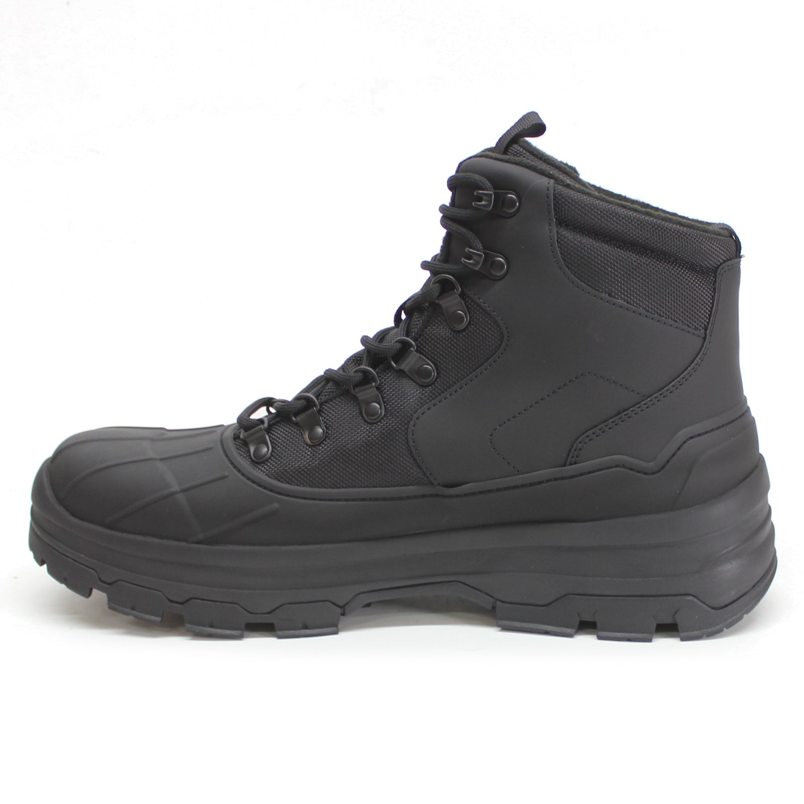 Hunter Explorer Duck Synthetic Textile Mens Boots#color_black