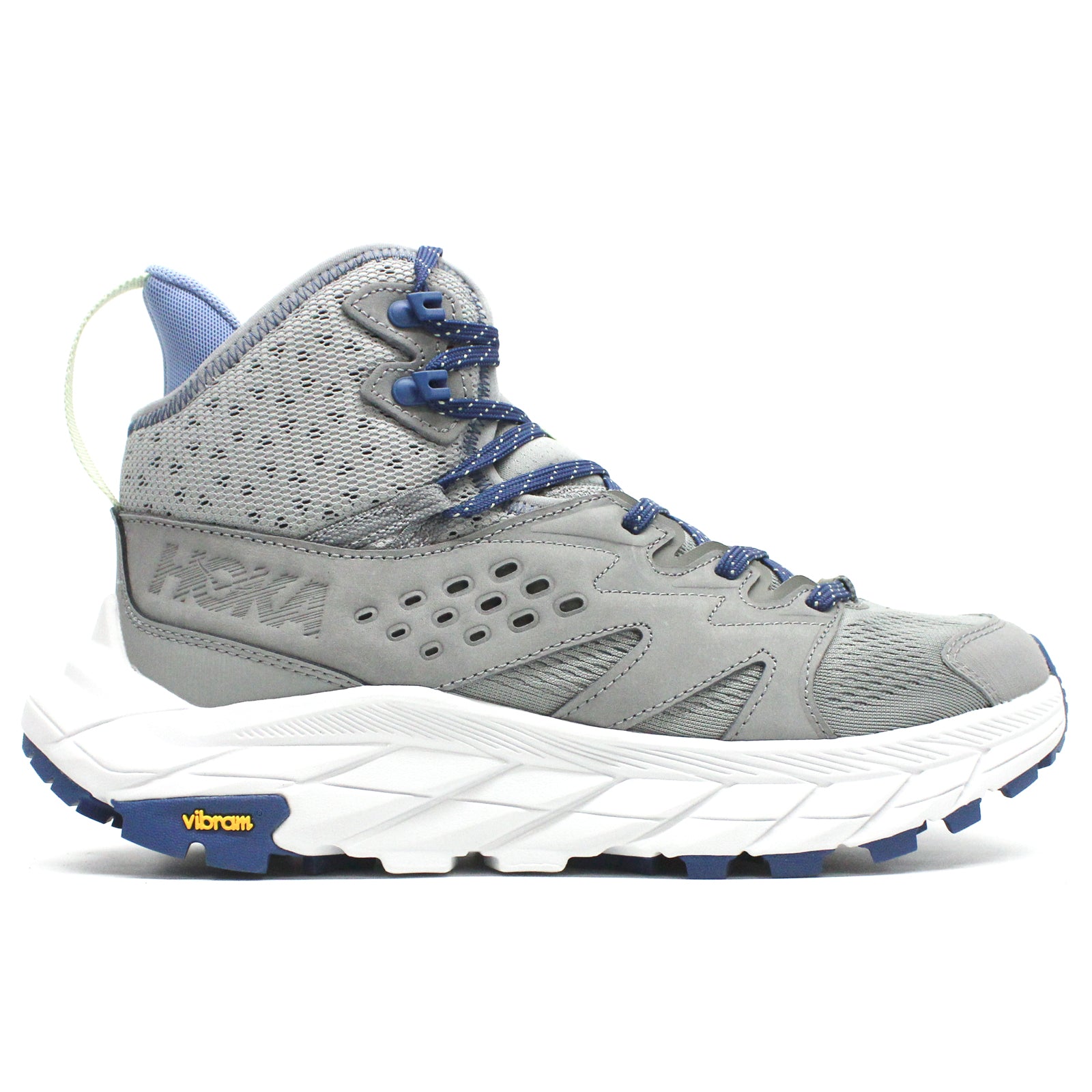 Hoka Anacapa Breeze Mid Textile Synthetic Mens Boots#color_galactic grey cosmic grey